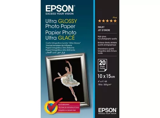 Epson Ultra Glossy -valokuvapaperi 300 g/m²- 10x15 cm - 20 arkkia