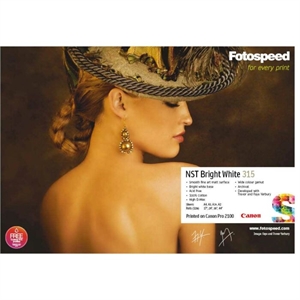 Fotospeed Natural Soft Textured Bright White 315 g/m² - Fotocards A5, 25 ark