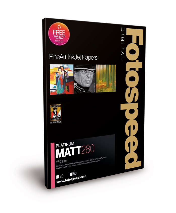 Fotospeed Platinum Matt 280 g/m² - A2, 25 ark